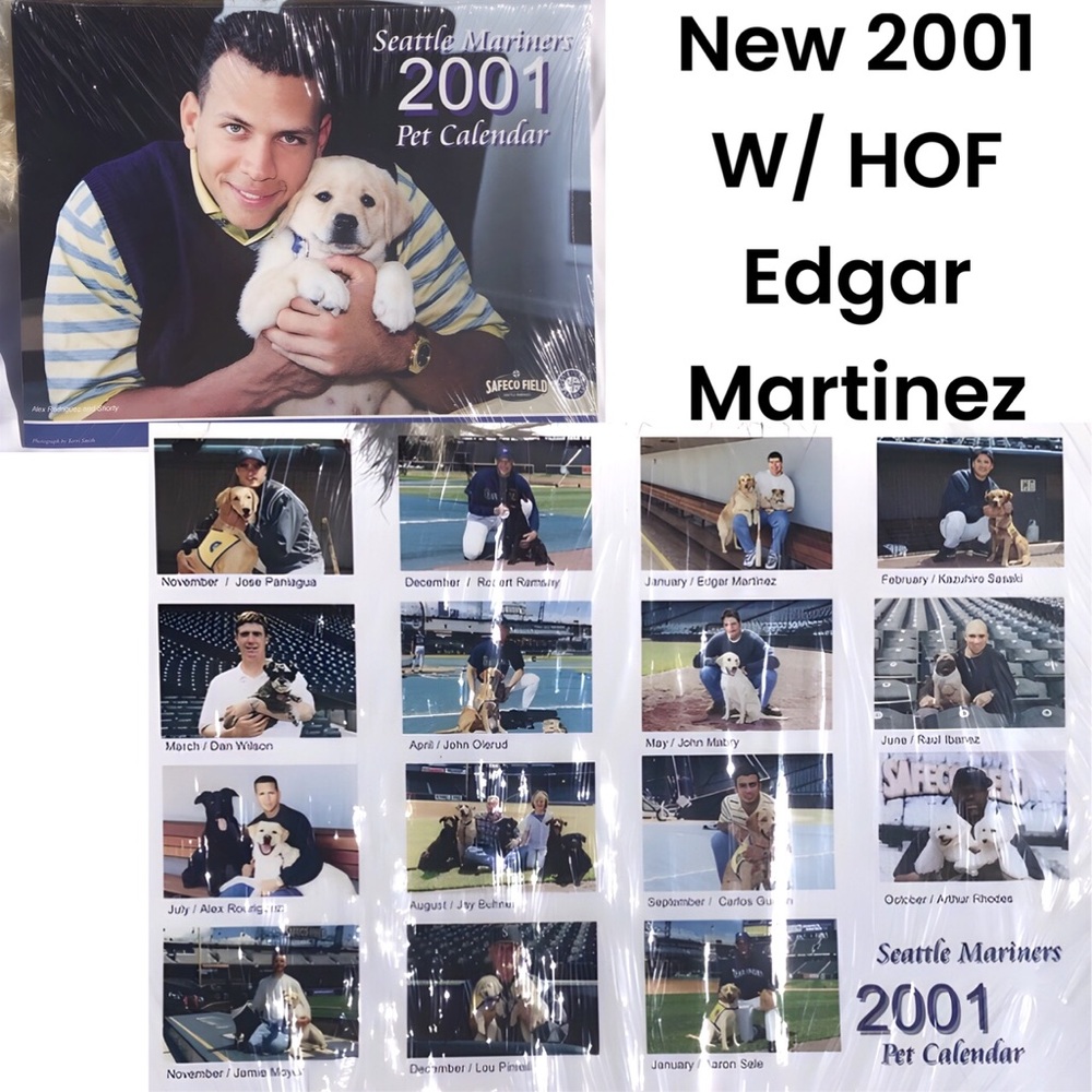 🆕 2001 Seattle Mariners Calendar w/HOF EDGAR MARTINEZ +more